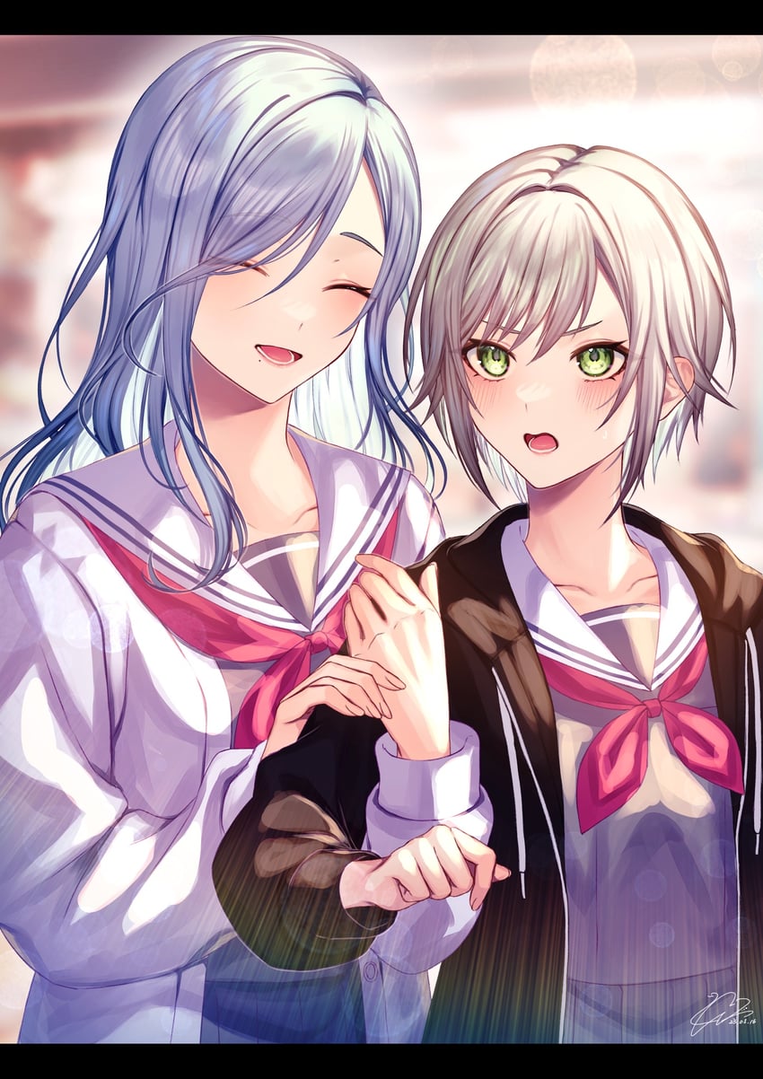 hinomori shizuku and hinomori shiho (project sekai) drawn by nhrg806