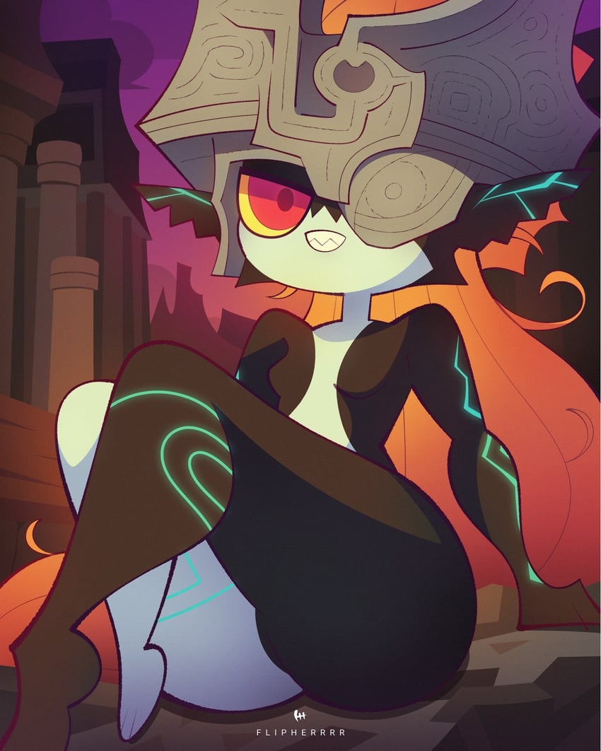 midna (the legend of zelda and 1 more) drawn by flipherrrr