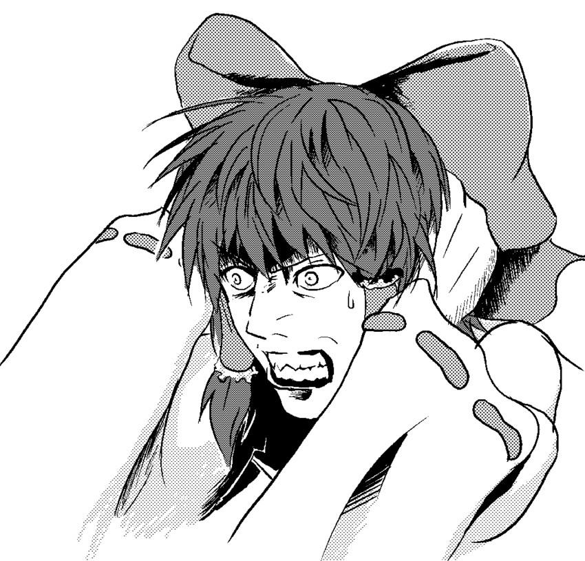 hakurei reimu (touhou and 1 more) drawn by m_spark