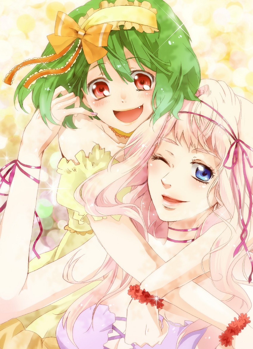 sheryl nome and ranka lee (macross and 1 more) drawn by gen_(enji)