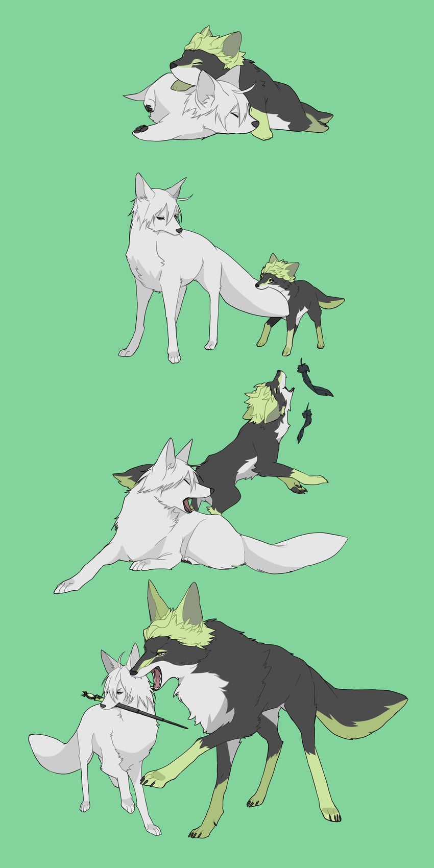 silver vanrouge and sebek zigvolt (twisted wonderland) drawn by raccoonlot
