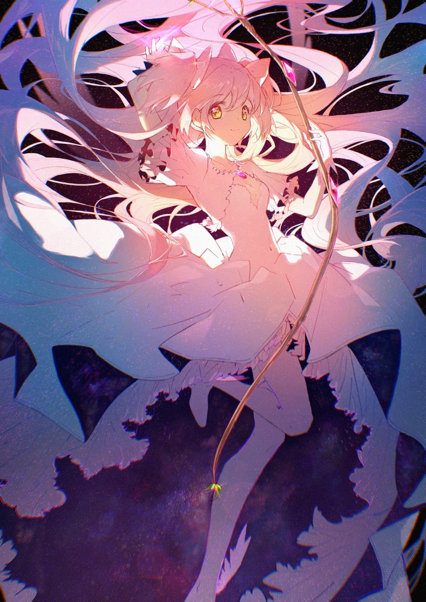 kaname madoka and ultimate madoka (mahou shoujo madoka magica) drawn by noria_hpna