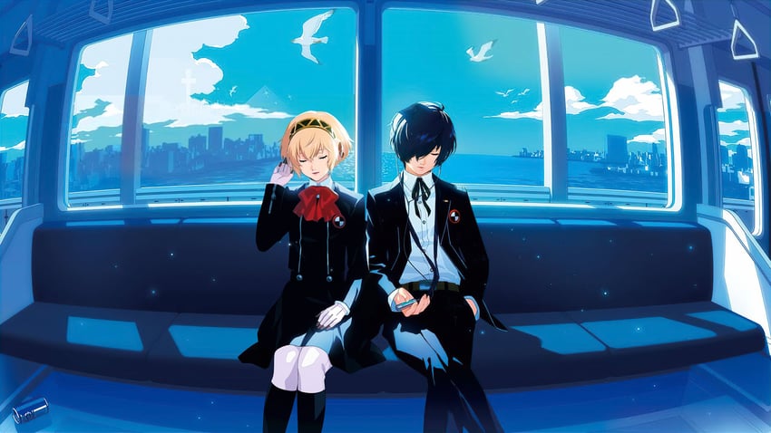 yuuki makoto and aigis (persona and 1 more) drawn by jurawings1