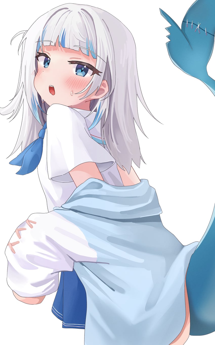 gawr gura (hololive and 1 more) drawn by kurushiro1102