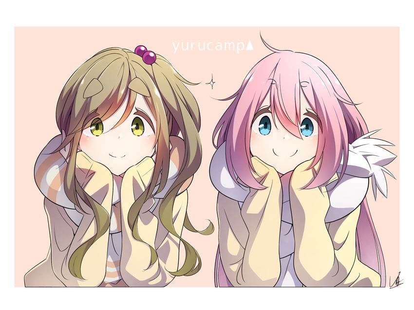 kagamihara nadeshiko and inuyama aoi (yurucamp) drawn by yas_(yosiyasuyasu)