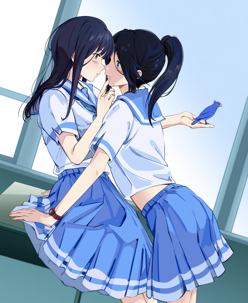 yoroizuka mizore and kasaki nozomi (hibike! euphonium and 1 more) drawn by uneasywolf