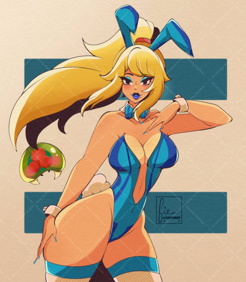 samus aran, metroid, and metroid larva (metroid) drawn by cresscin