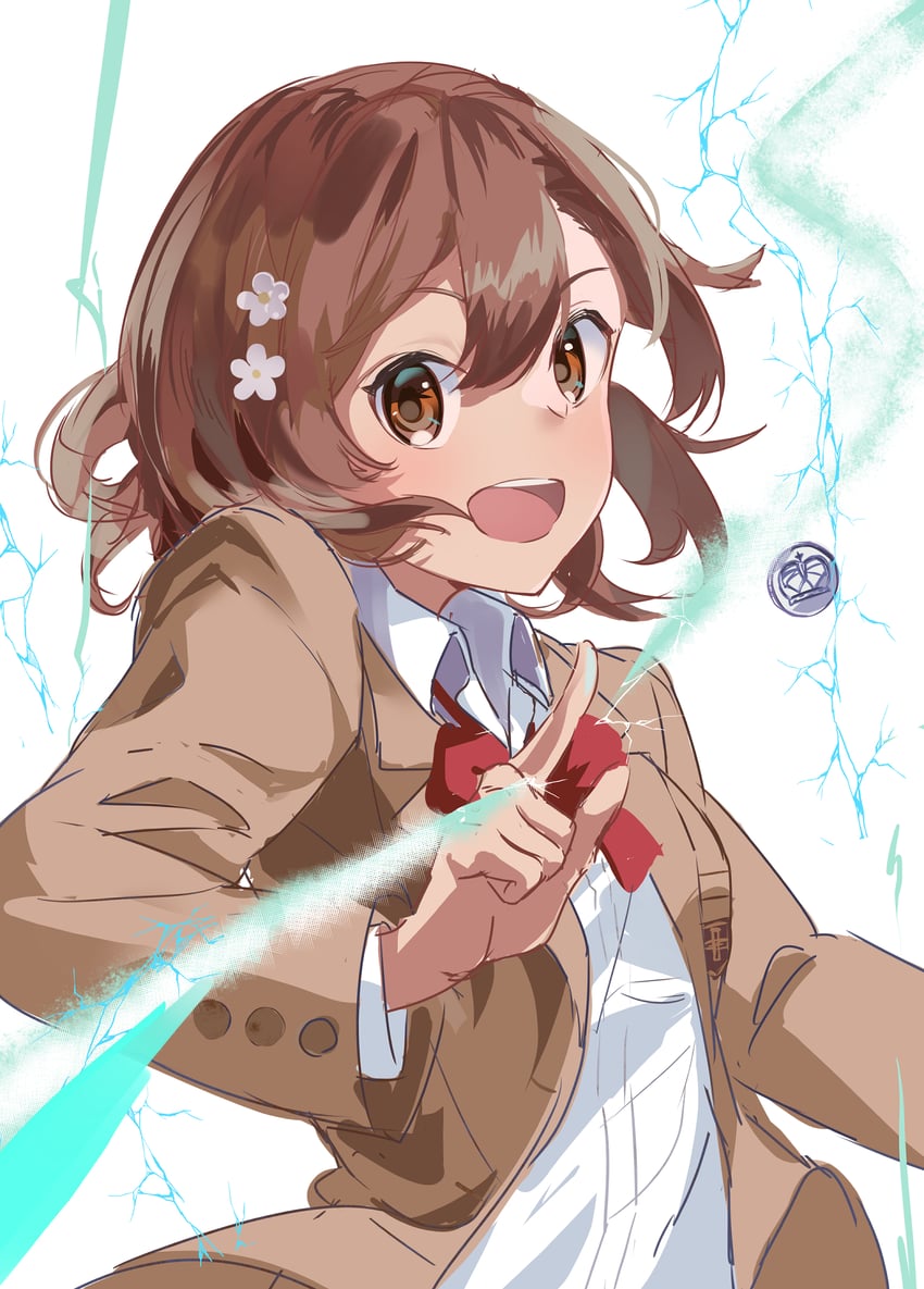 misaka mikoto (toaru majutsu no index and 1 more) drawn by mwzika
