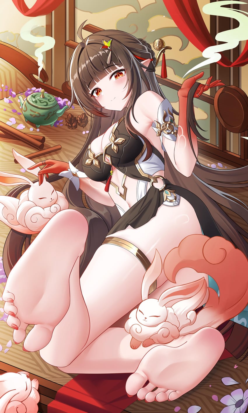 lingsha and fuyuan (honkai and 1 more) drawn by jndfh