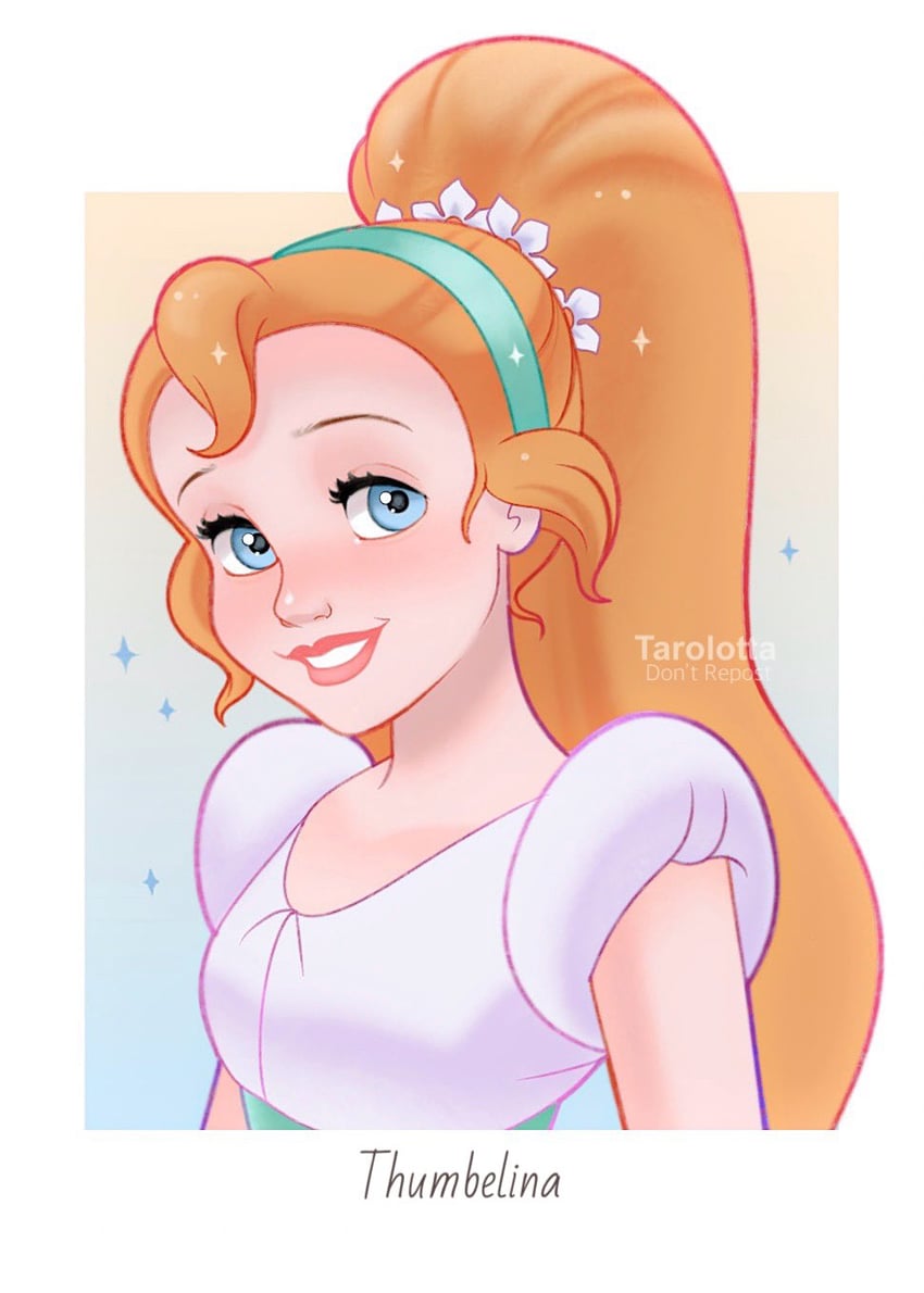 thumbelina (andersen's fairy tales and 1 more) drawn by tarolotta