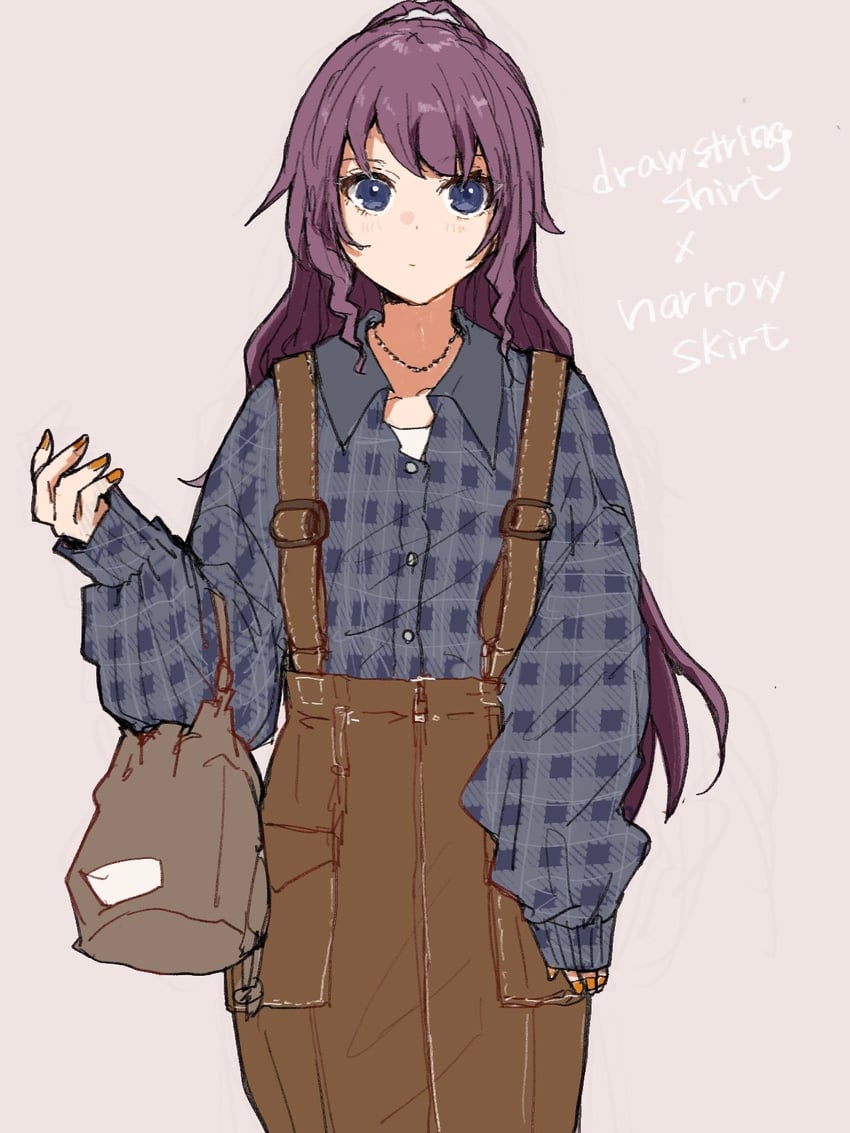 senjougahara hitagi (monogatari and 1 more) drawn by valhalla0707