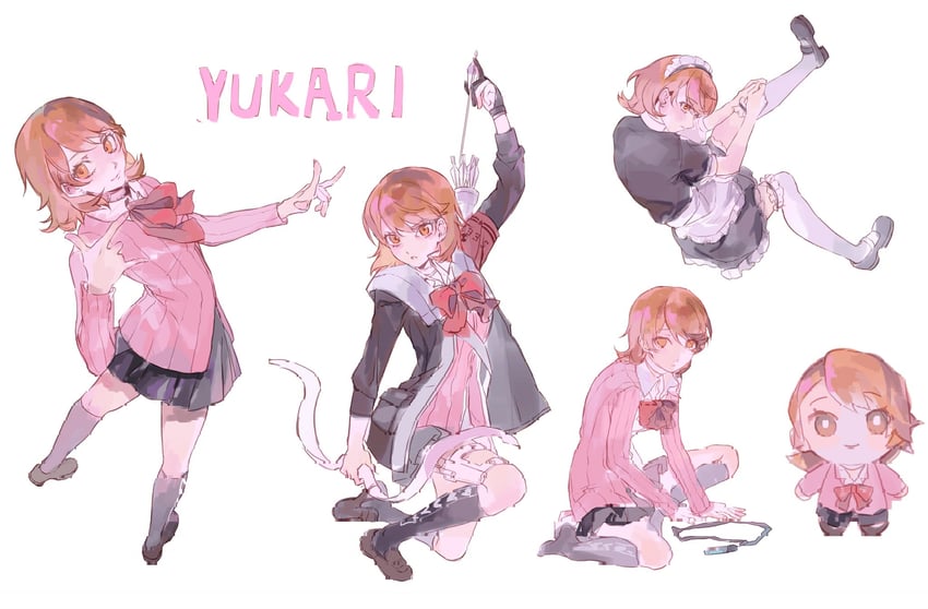 takeba yukari (persona and 2 more) drawn by surielye