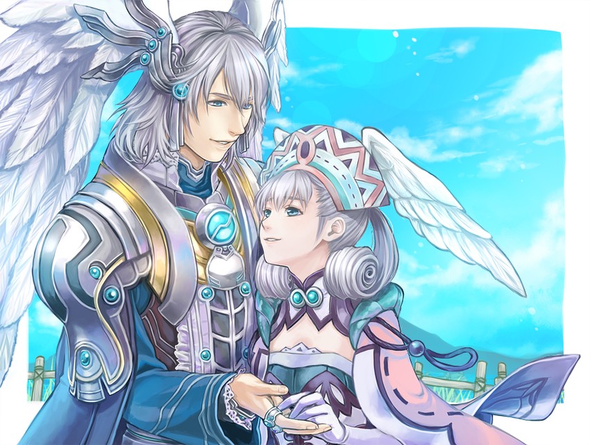 melia antiqua and kallian antiqua (xenoblade chronicles and 1 more) drawn by ohse