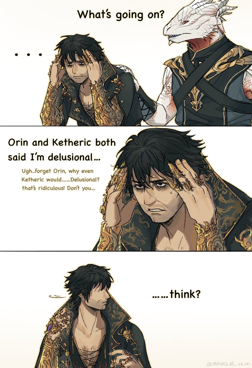 the dark urge and enver gortash (dungeons & dragons and 2 more) drawn by maygi_mie_ji