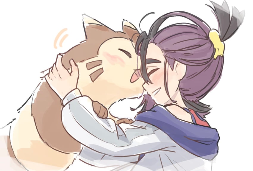 kieran and furret (pokemon and 1 more) drawn by mtitp54