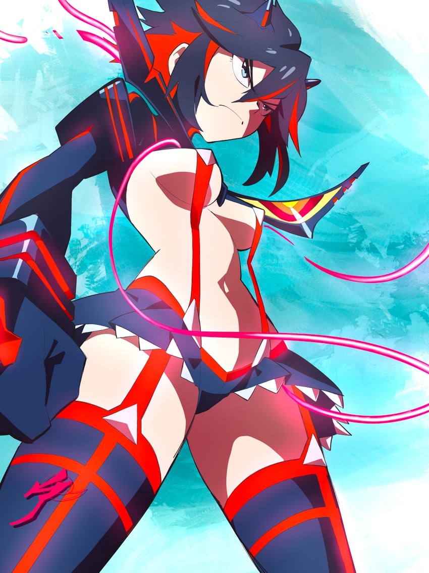 matoi ryuuko and senketsu (kill la kill) drawn by aetherion