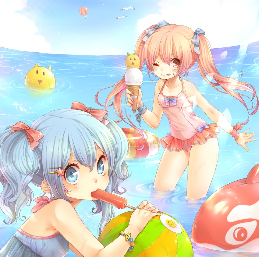 momobako and aihara kaori (chimu dmp) drawn by rojiko