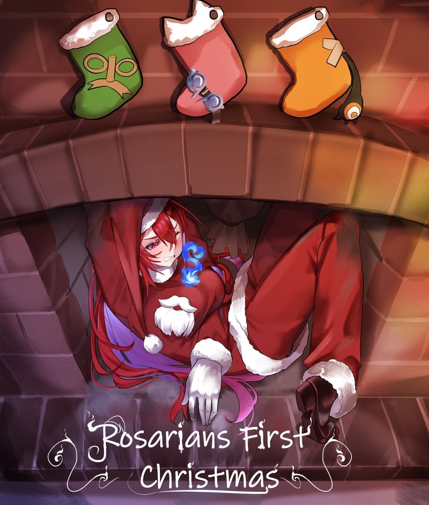 elizabeth rose bloodflame (hololive and 1 more) drawn by daaku_(koizumi_arata)