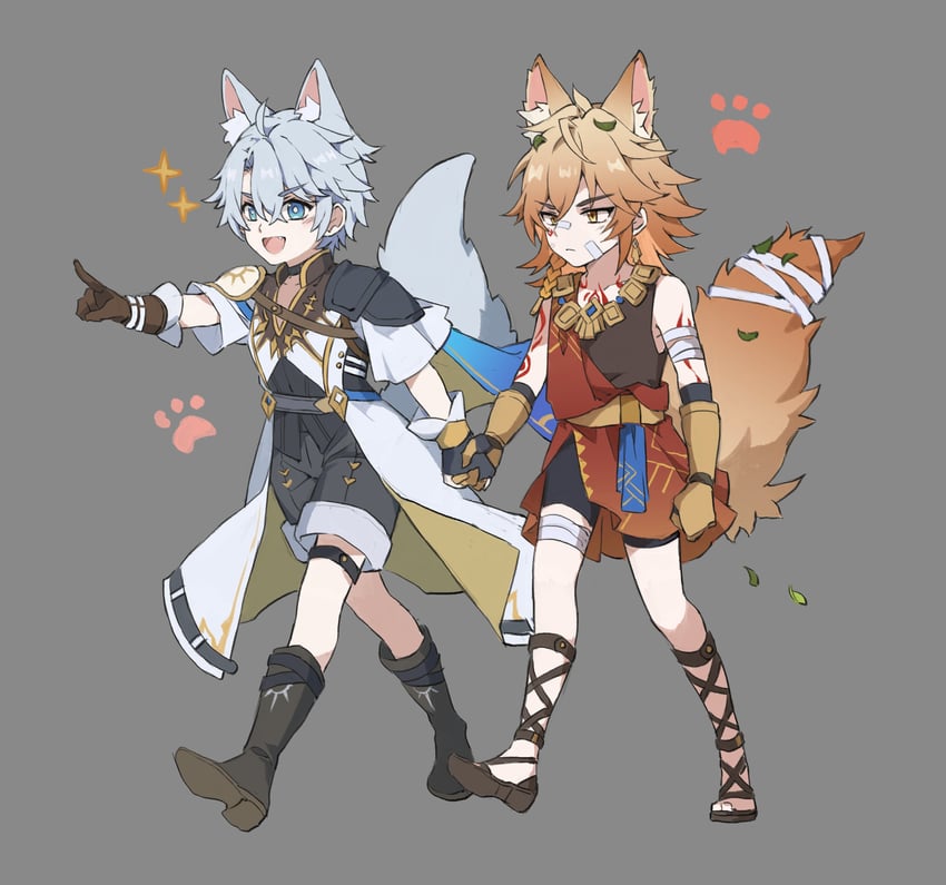 phainon and mydei (honkai and 1 more) drawn by papajay_(jennygin2)