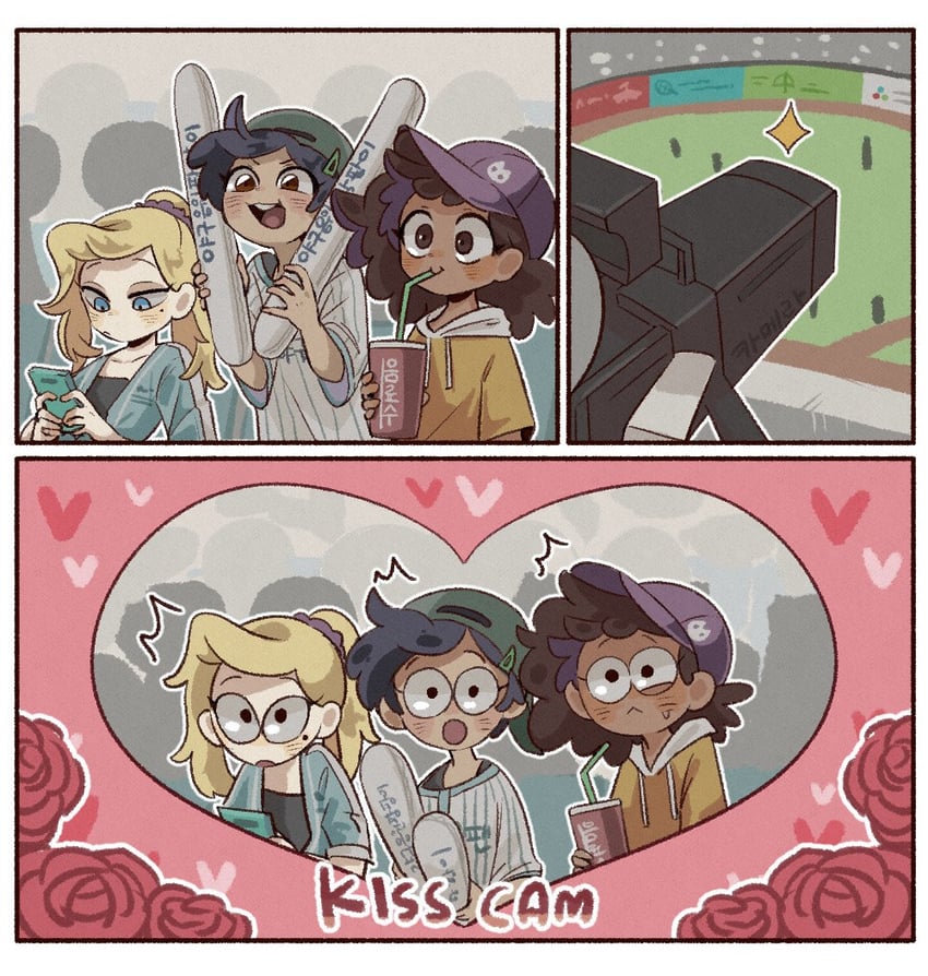 sasha waybright, anne boonchuy, and marcy wu (amphibia) drawn by latki
