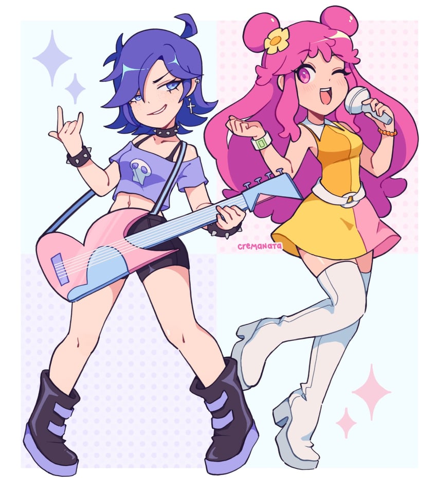 yoshimura yumi and oonuki ami (hi hi puffy amiyumi) drawn by cremanata