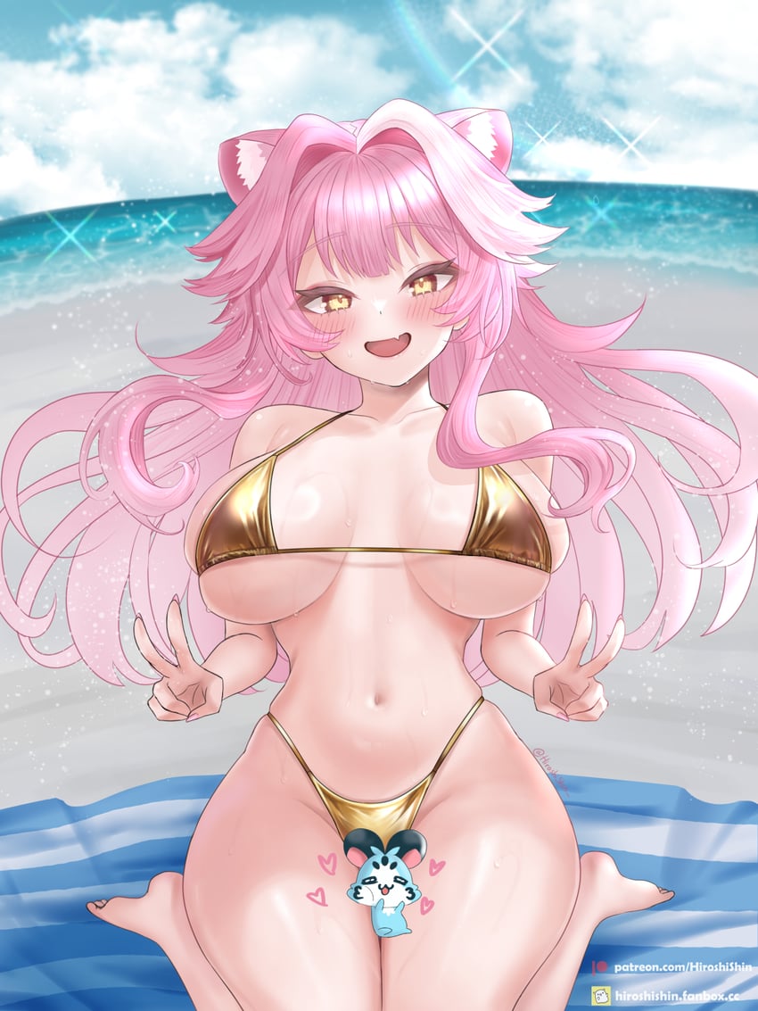 raora panthera and chattino (hololive and 1 more) drawn by hiroshi_shin