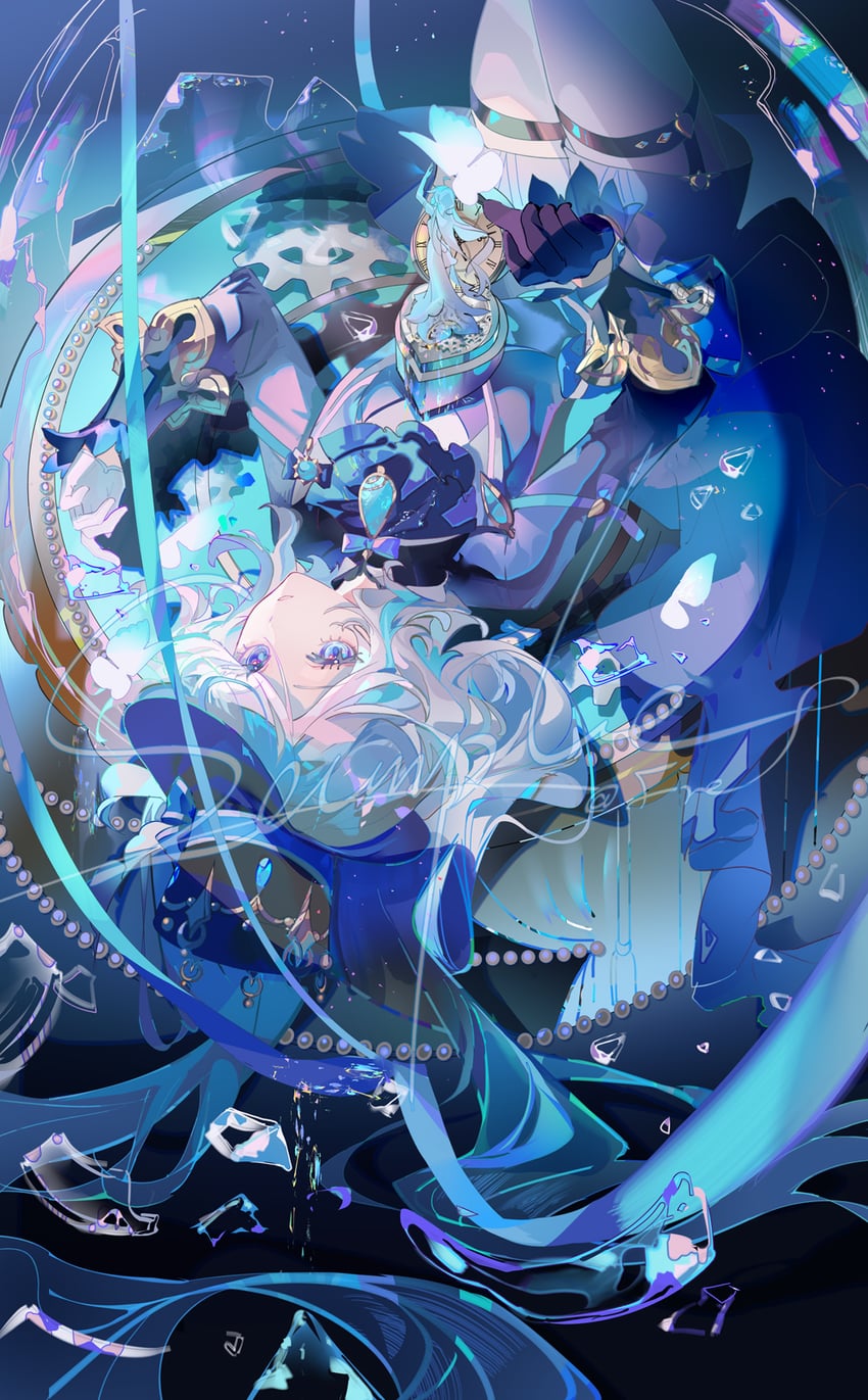 furina and focalors (genshin impact) drawn by fre_(haochilanzuo)