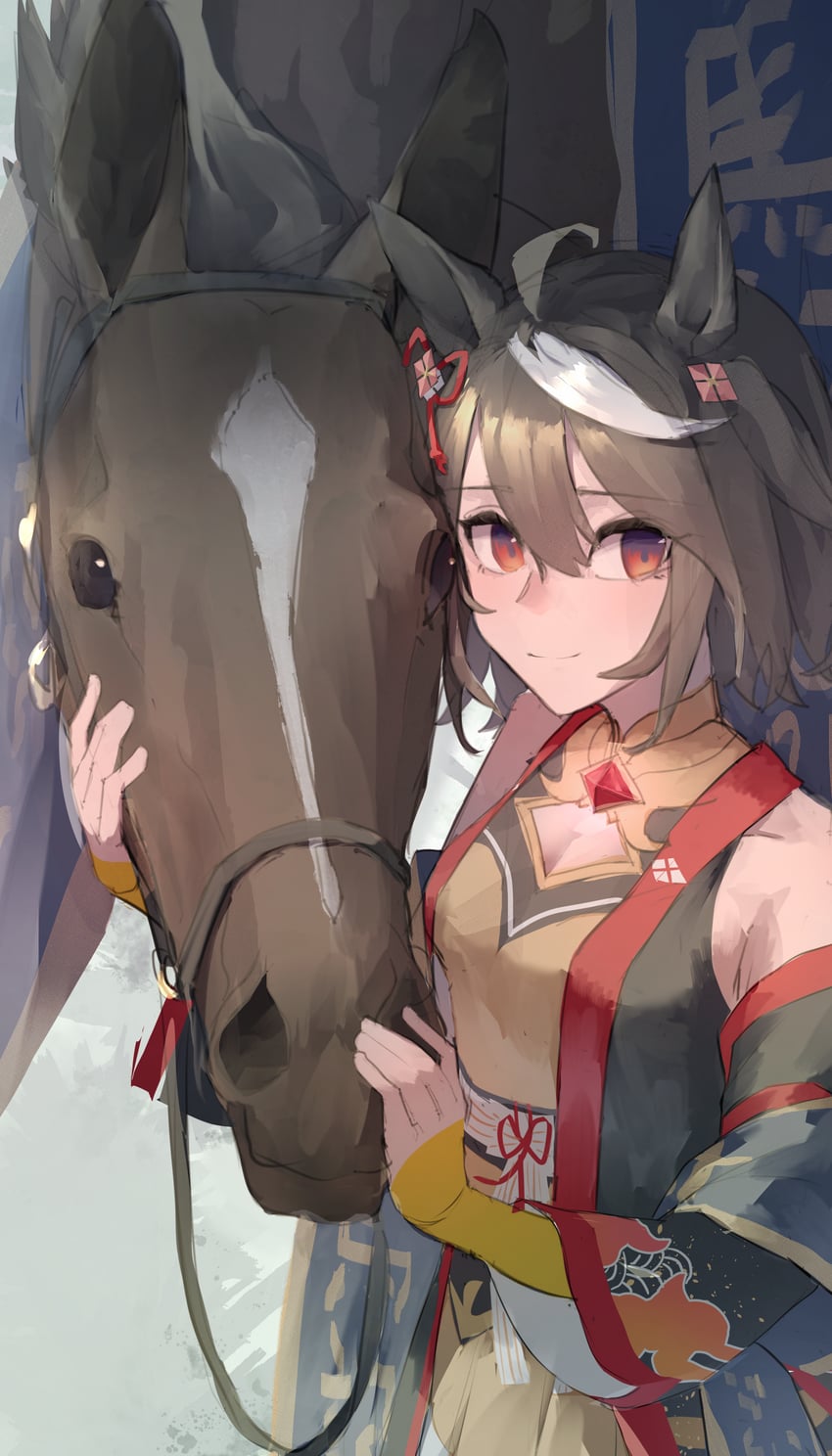 kitasan black (umamusume and 1 more) drawn by sasa_fune
