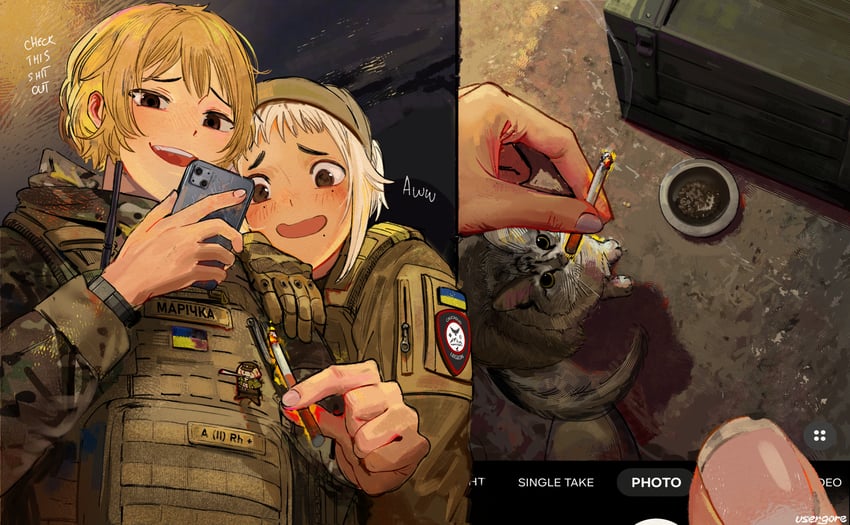marichka and nika (original) drawn by usergore