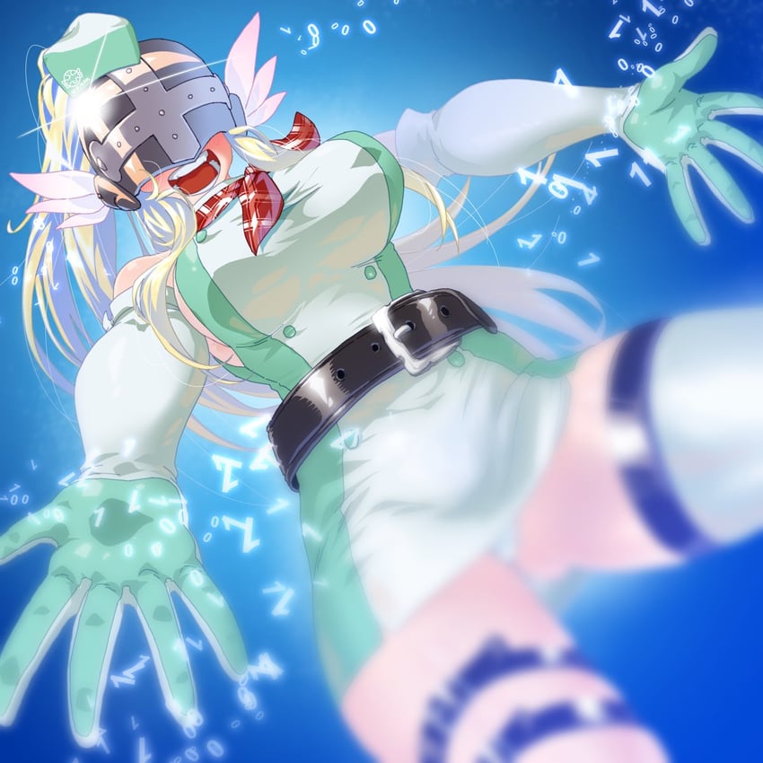 angewomon and yuuki kanan (digimon and 1 more) drawn by gerusyu