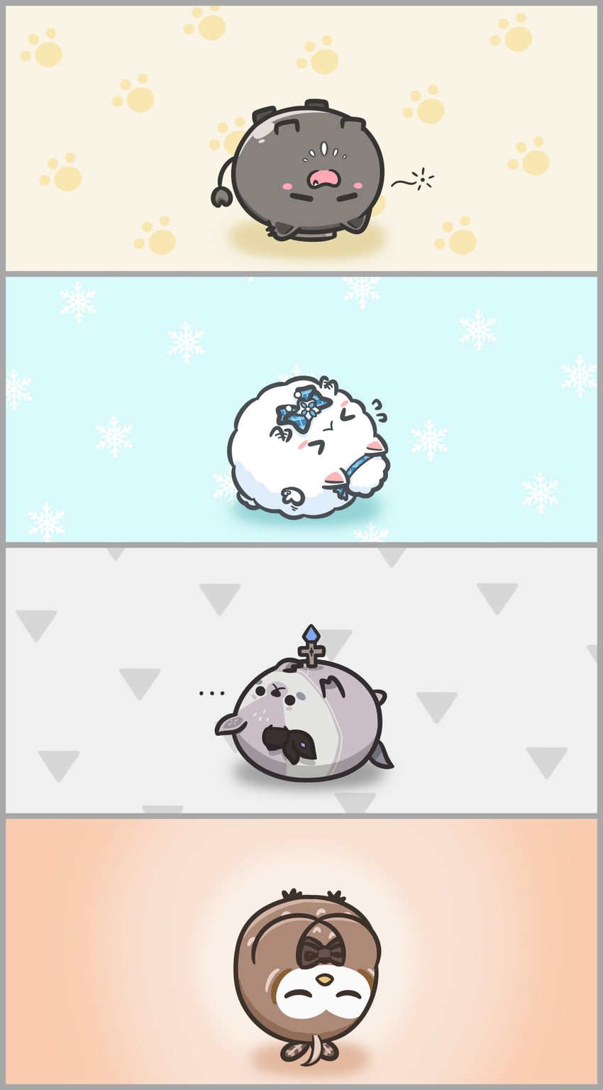 nanashi mumei, ssrb, yukimin, and bazo (hololive and 2 more) drawn by mpien