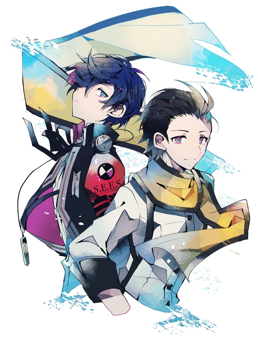 yuuki makoto and mochizuki ryouji (persona and 2 more) drawn by teketeke_(tasutekete)