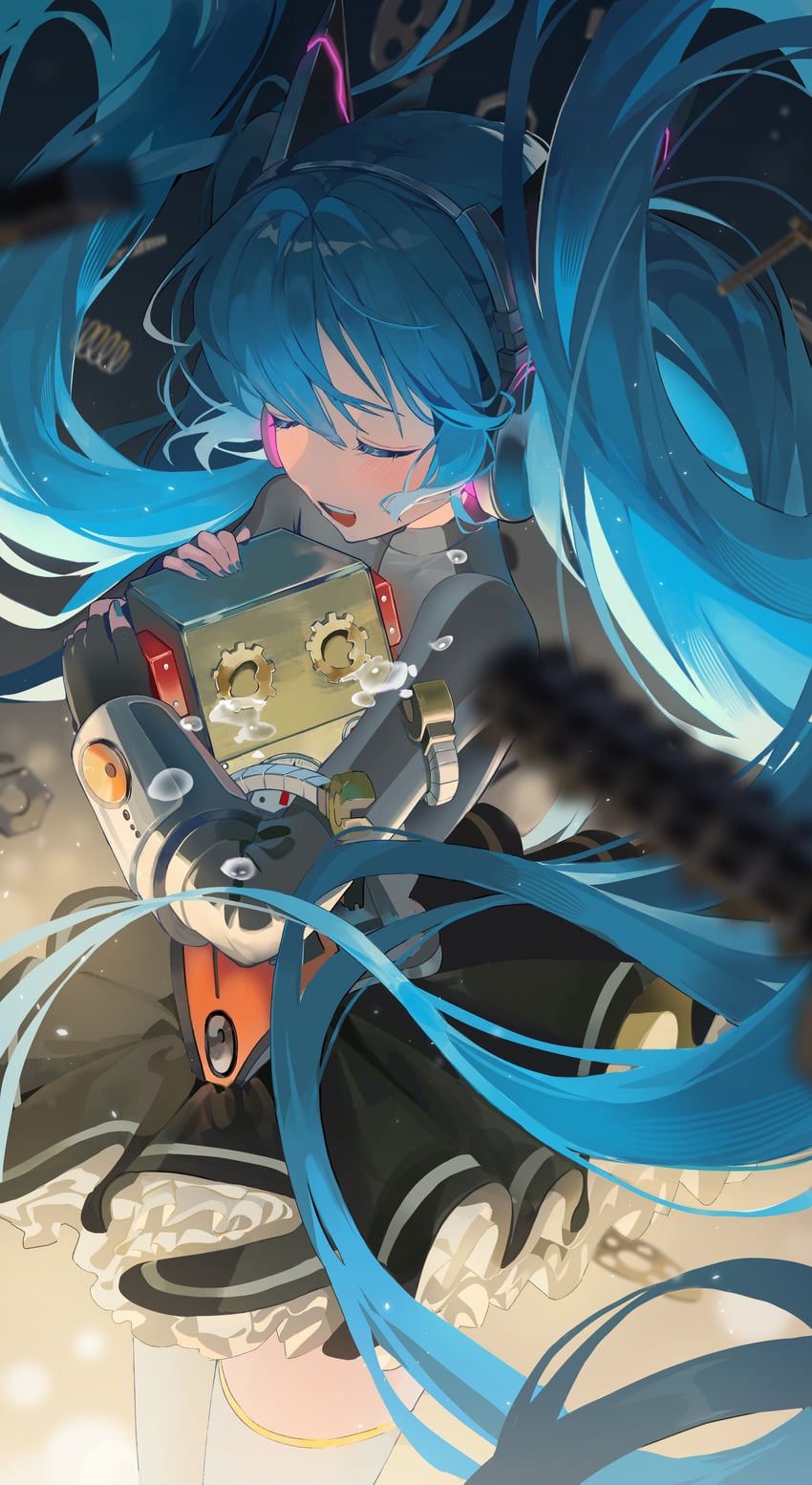 hatsune miku (vocaloid and 2 more) drawn by nun_nu