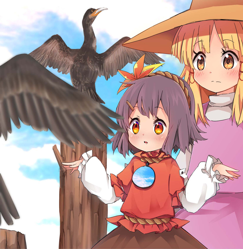 moriya suwako and yasaka kanako (touhou) drawn by tatuhiro