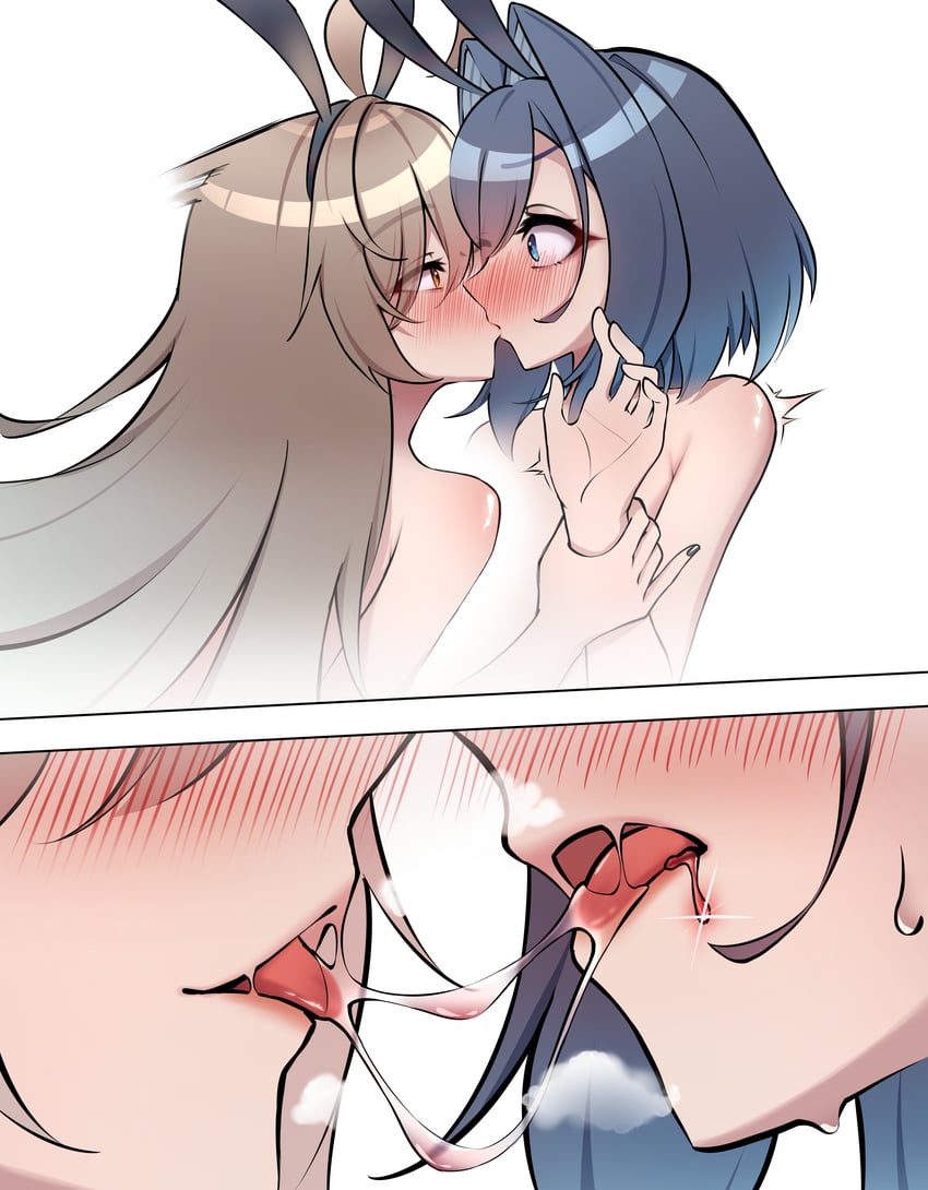 ouro kronii and nanashi mumei (hololive and 1 more) drawn by lazyfox