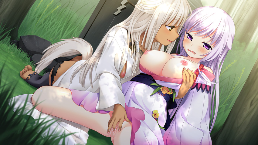 natsu and minamori hime (wagaya no himegami-sama!) drawn by chiri_(atlanta)