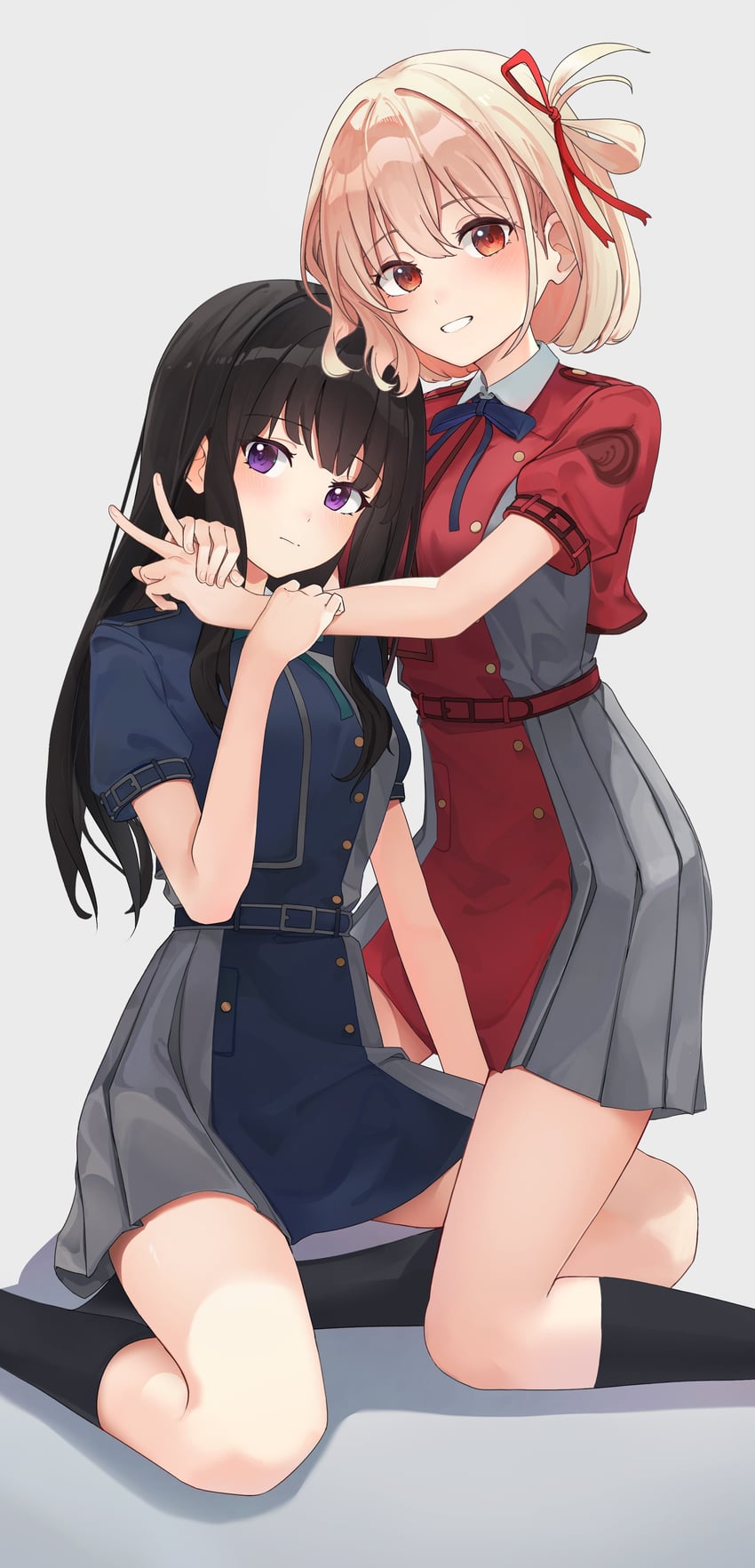nishikigi chisato and inoue takina (lycoris recoil) drawn by mizo