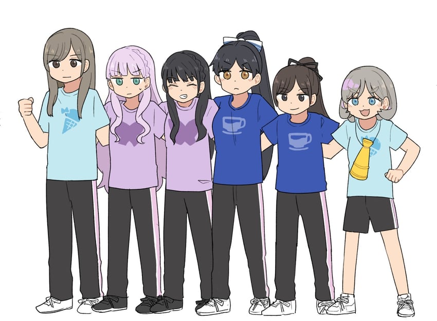 tang keke, hazuki ren, wien margarete, liyuu, aoyama nagisa, and 1 more (love live! and 2 more) drawn by kumamoto_aichi