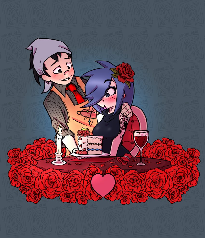 marie kanker and edd (ed edd n eddy) drawn by kenbr_arts