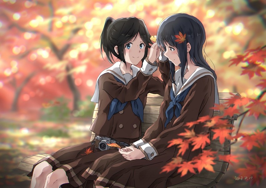 yoroizuka mizore and kasaki nozomi (hibike! euphonium and 1 more) drawn by tree_bowbow