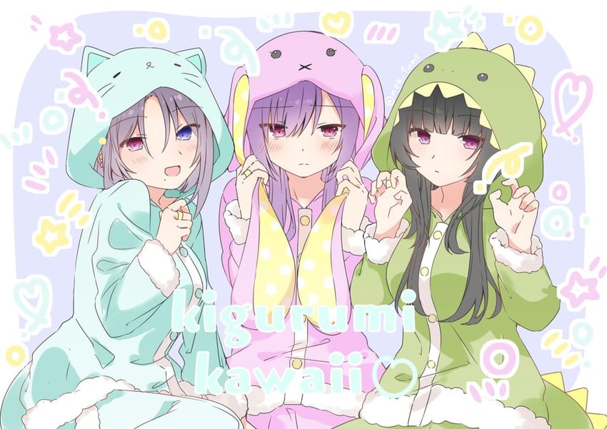 matsumura fuuka, morimoto yuni, and kagawa makina (assault lily) drawn by benini
