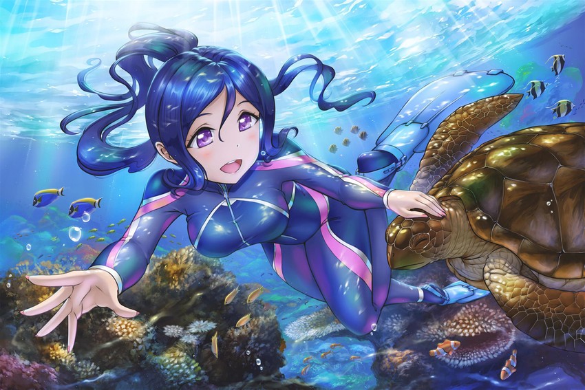 matsuura kanan (love live! and 1 more) drawn by crazypen