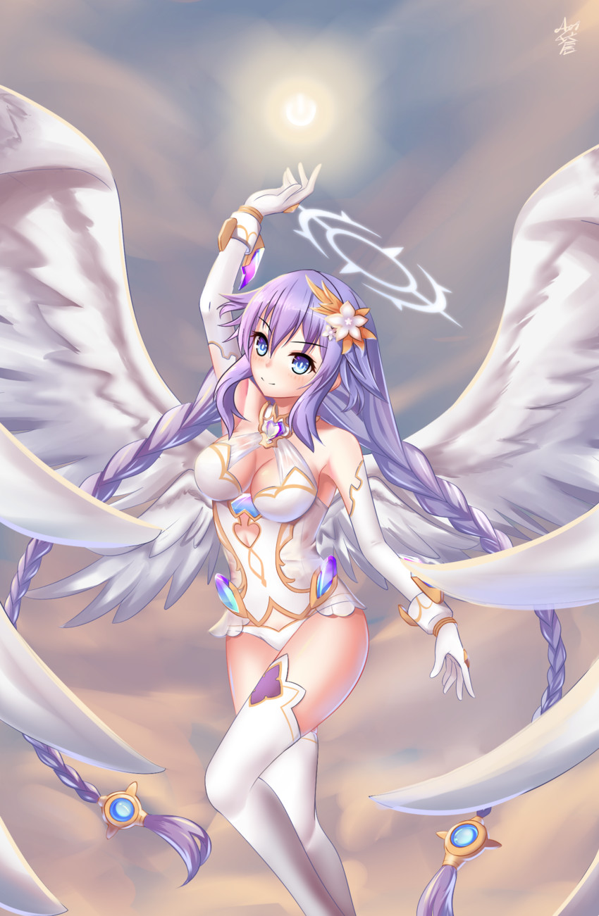 purple heart (neptune and 1 more) drawn by hoshino_aoi_(la_huynh_hai_than)