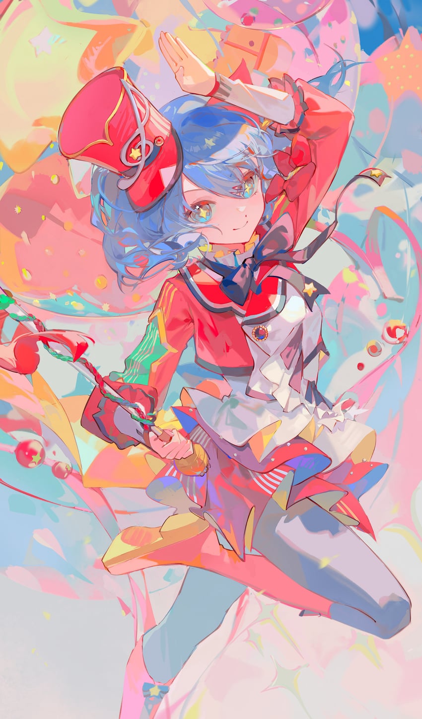 hatsune miku and wonderlands x showtime miku (vocaloid and 1 more) drawn by hlymoriia