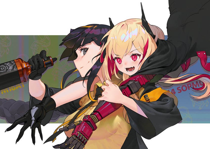 m16a1 and m4 sopmod ii (girls' frontline) drawn by kyma_curry