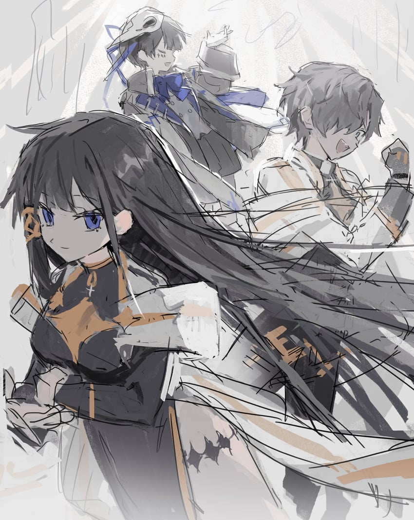 arne alternata, erzsebet alternata, and enoch apis (happy saint sheol) drawn by raruros