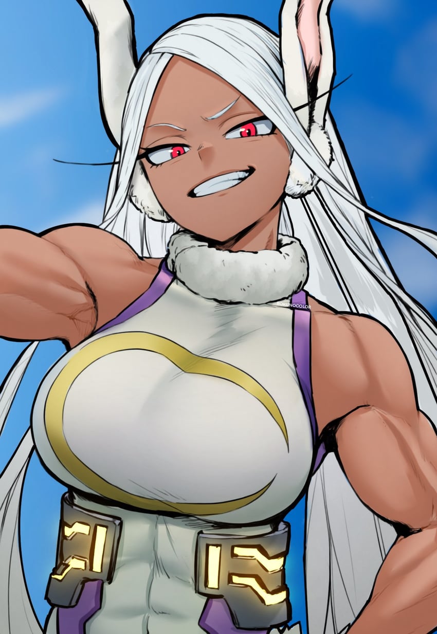 mirko (boku no hero academia) drawn by bokunocolor and parallaxfused