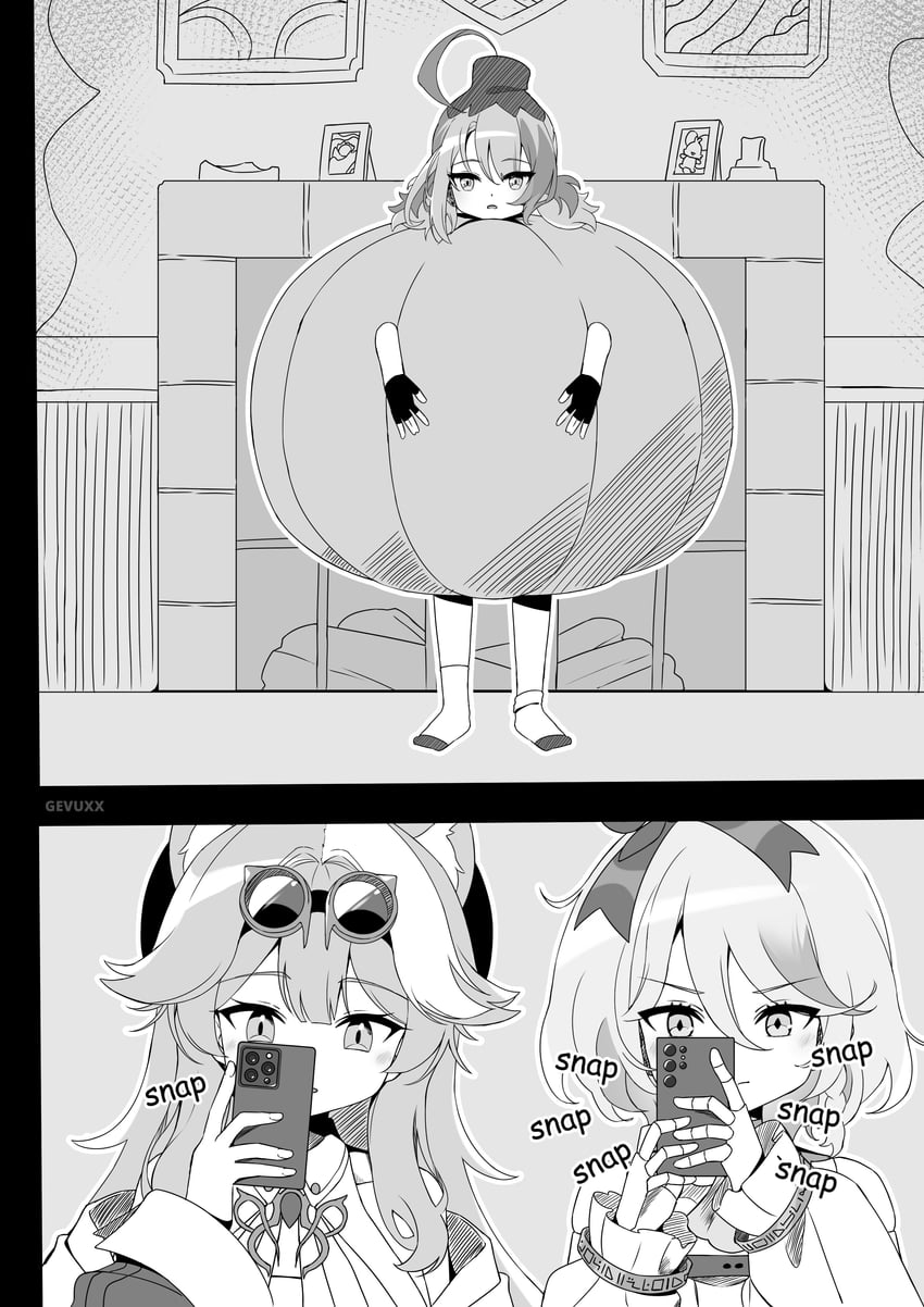 raora panthera, gigi murin, cecilia immergreen, and chattino (hololive and 2 more) drawn by gevuxx
