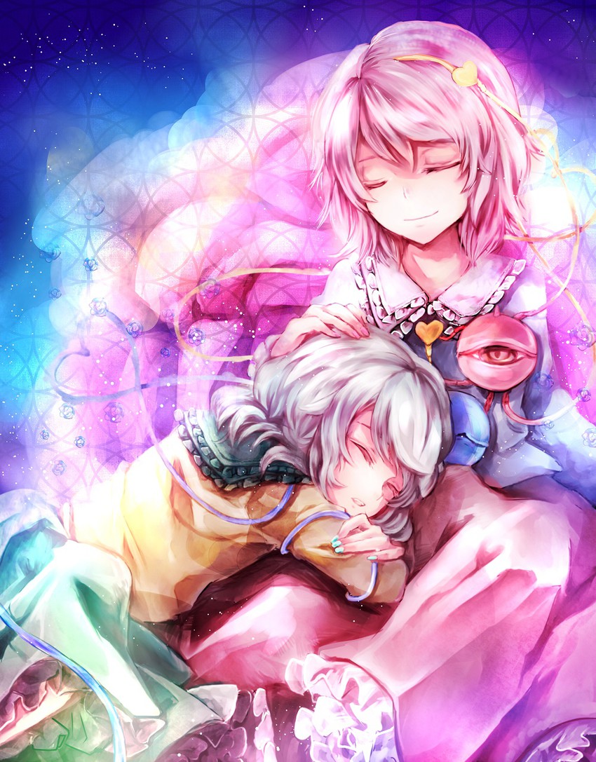 komeiji koishi and komeiji satori (touhou) drawn by skura01
