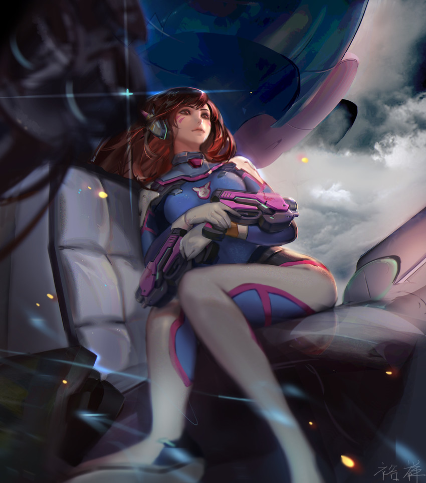 d.va (overwatch and 1 more) drawn by rabbit_(tukenitian)